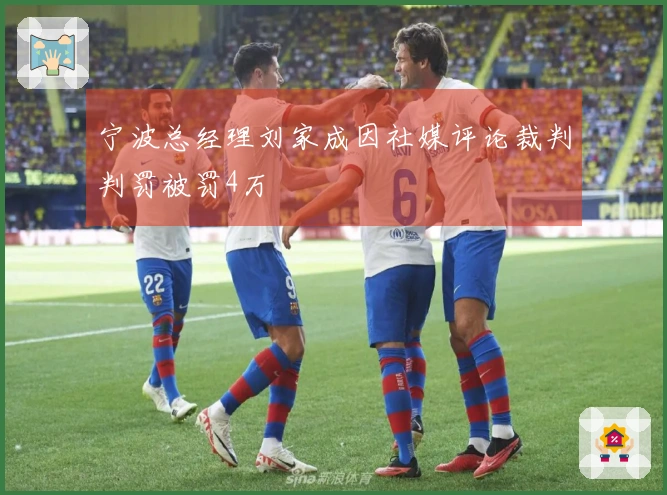 宁波总经理刘家成因社媒评论裁判判罚被罚4万
